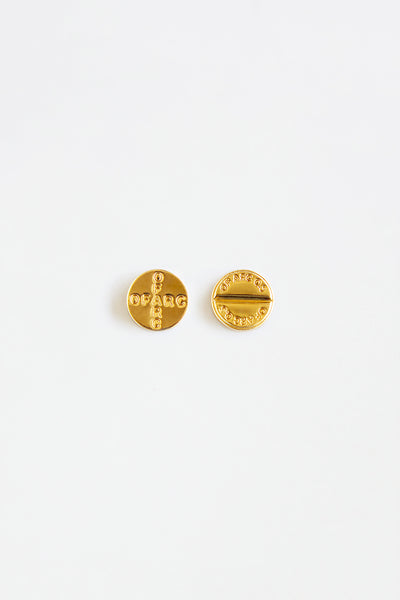 Gold Pill Earrings