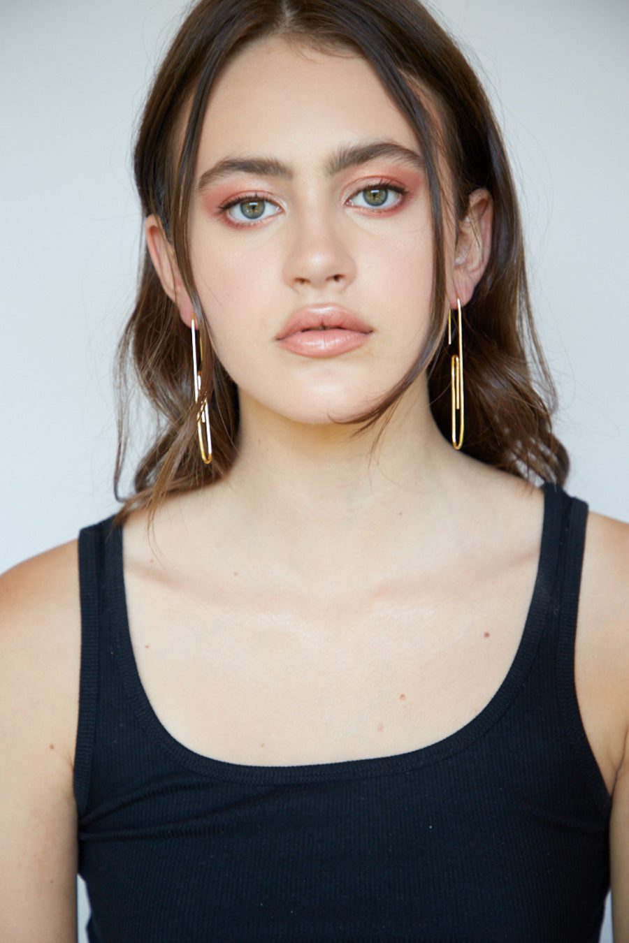 Gold Paperclip Earring
