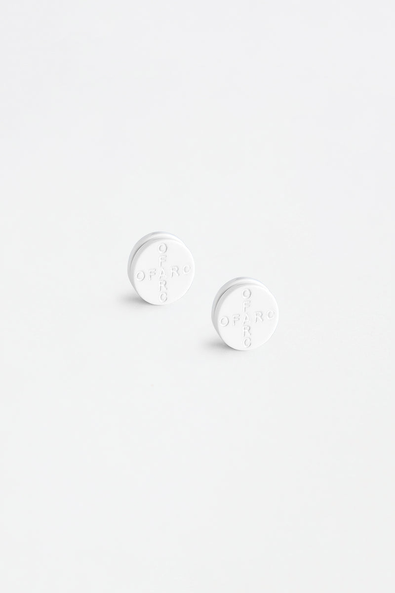 White Pill Earrings
